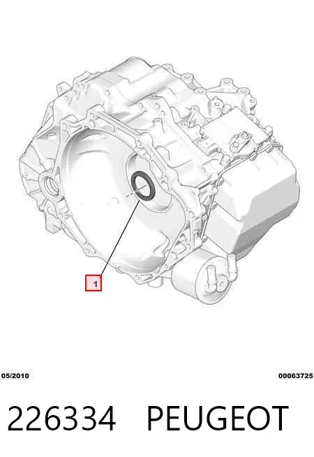 Retén del eje primario de la transmisión 226334 Peugeot/Citroen