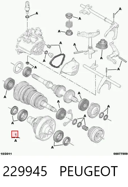 Kit reparación de caja de cambios 229945 Peugeot/Citroen