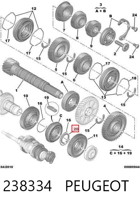 Motor de arranque 238334 Peugeot/Citroen