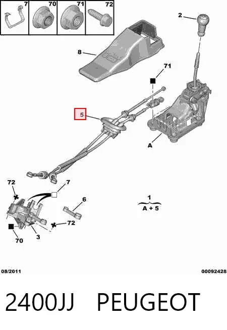 Palanca de cambios Citroen C4 I