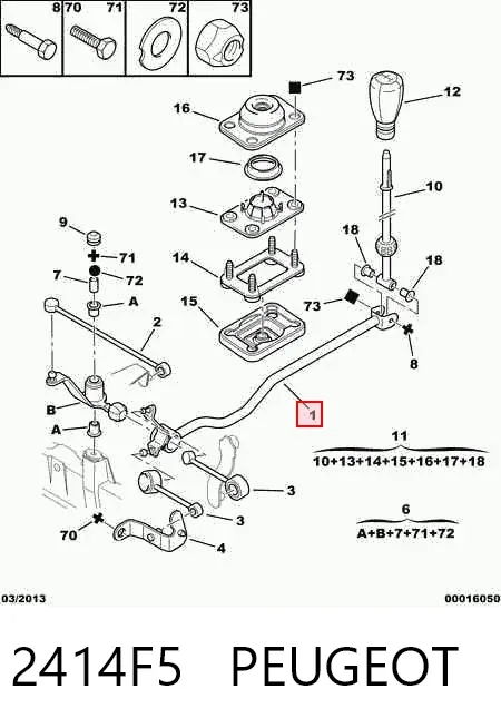 Palanca de cambios Citroen Xsara N1