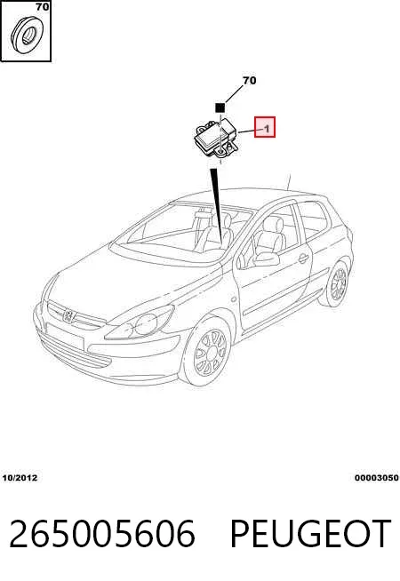 Sensor de aceleración lateral (ESP) 265005606 Peugeot/Citroen