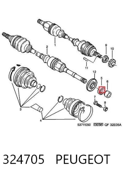 Cojinete del semieje delantero PEUGEOT 324705