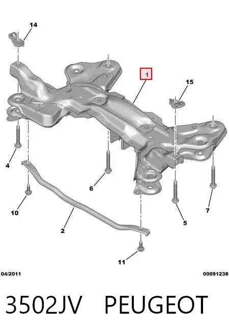 Puente delantero Peugeot 208 I