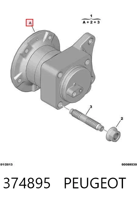 Cubo de rueda trasero 374895 Peugeot/Citroen