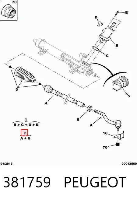 Rótula barra de dirección 381759 Peugeot/Citroen