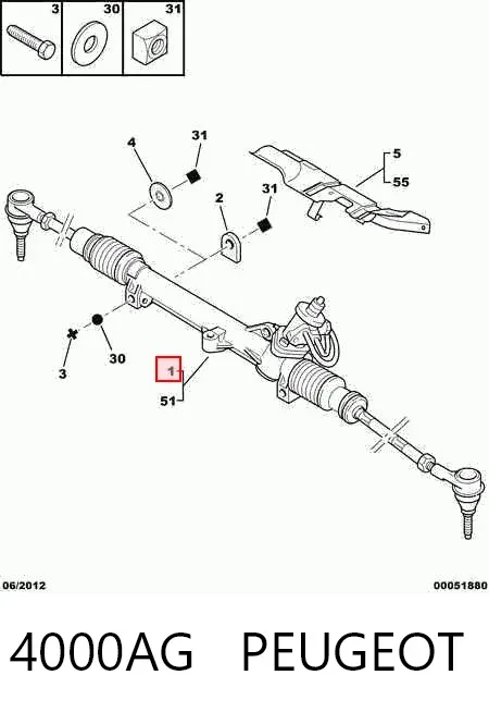 Cremallera de dirección 4000AG Peugeot/Citroen