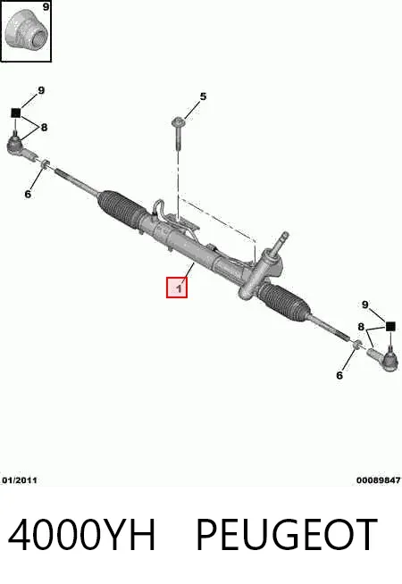 Cremallera de dirección 4000YH Peugeot/Citroen