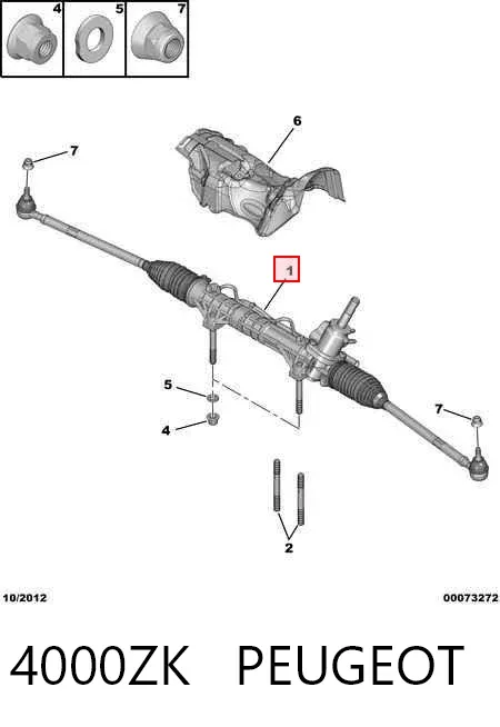 Cremallera de dirección 4000ZK Peugeot/Citroen