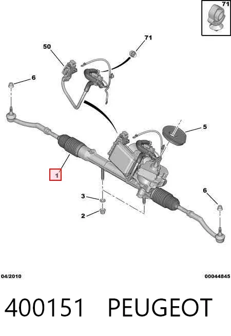 Cremallera de dirección 400151 Peugeot/Citroen