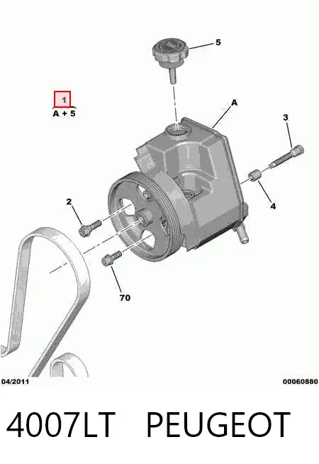 Bomba de dirección 4007LT Peugeot/Citroen
