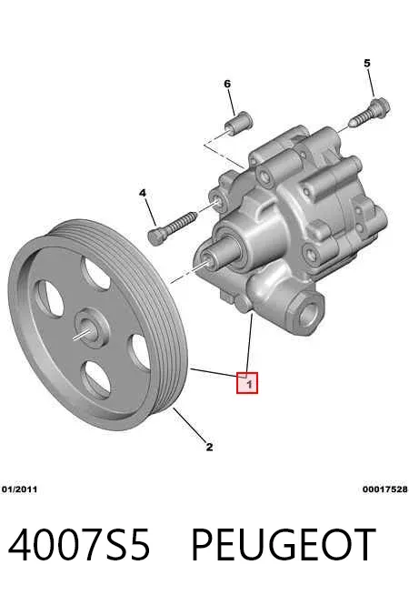 Bomba de dirección 4007S5 Peugeot/Citroen