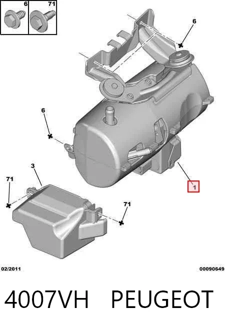 Bomba de dirección 4007VH Peugeot/Citroen