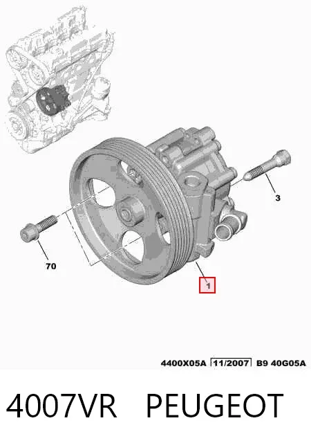 Bomba de dirección 4007VR Peugeot/Citroen