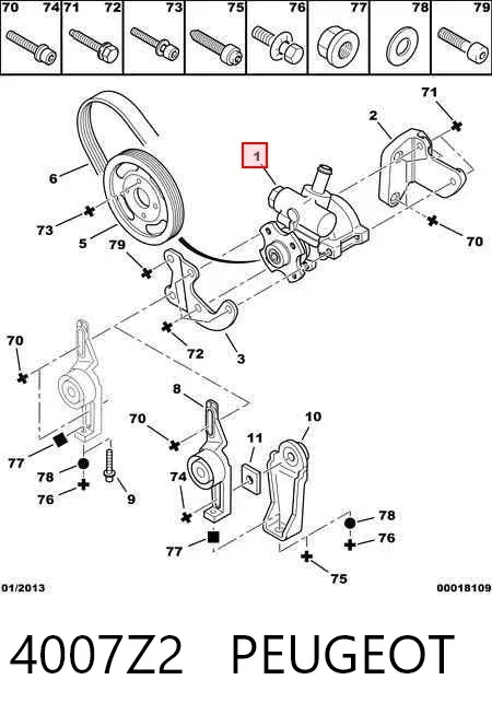 Bomba de dirección 4007Z2 Peugeot/Citroen