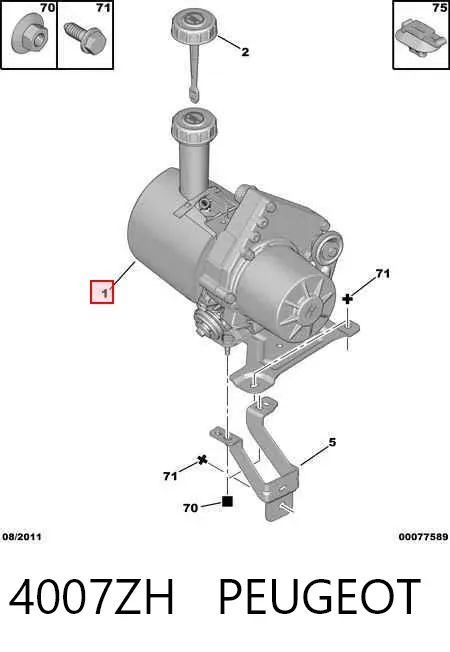 Bomba de dirección 4007ZH Peugeot/Citroen
