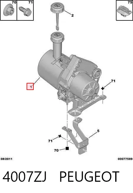 Bomba de dirección 4007ZJ Peugeot/Citroen