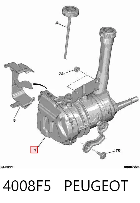 Bomba de dirección 4008F5 Peugeot/Citroen