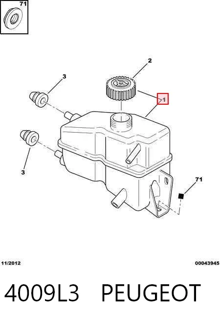 Depósito de bomba de dirección hidráulica Peugeot 406 8B