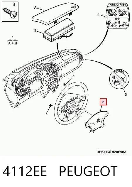 Airbag de volante 4112EE Peugeot/Citroen
