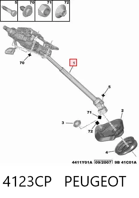Columna dirección Citroen Berlingo B9
