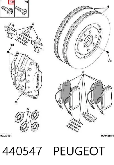 Tornillo de la pinza de freno PEUGEOT 440547