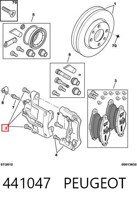 Pinza de freno delantera izquierda 441047 Peugeot/Citroen