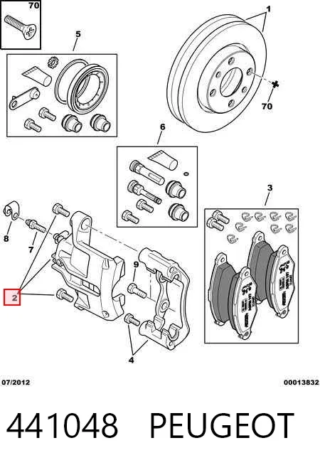 Pinza de freno delantera derecha 441048 Peugeot/Citroen