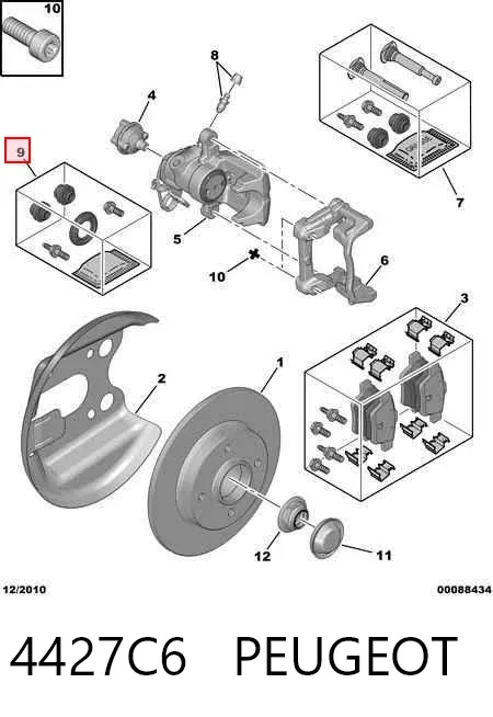 Kit de reparación de pinzas de freno trasero 4427C6 Peugeot/Citroen