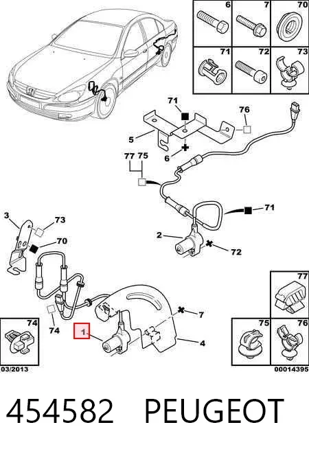 Sensor ABS 454582 Peugeot/Citroen