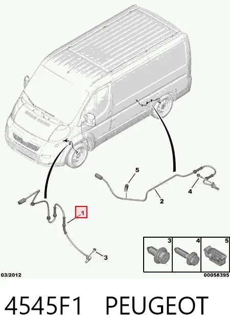 Sensor ABS 4545F1 Peugeot/Citroen