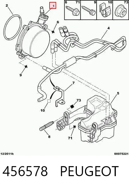 Bomba de vacío 456578 Peugeot/Citroen