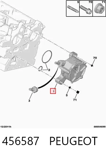 Bomba de vacío 456587 Peugeot/Citroen