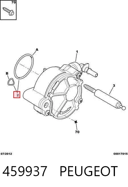 Junta de la bomba de vacío 459937 Peugeot/Citroen