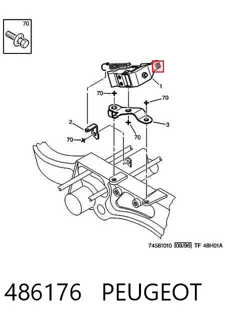 Regulador de la fuerza de frenado 486176 Peugeot/Citroen