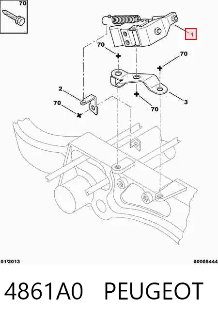 Regulador de la fuerza de frenado 4861A0 Peugeot/Citroen
