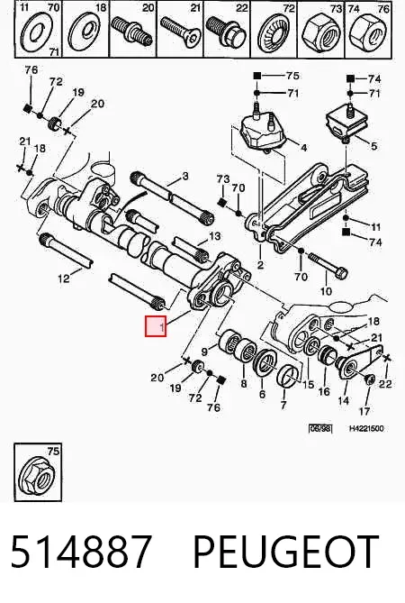 Puente trasero 514887 Peugeot/Citroen