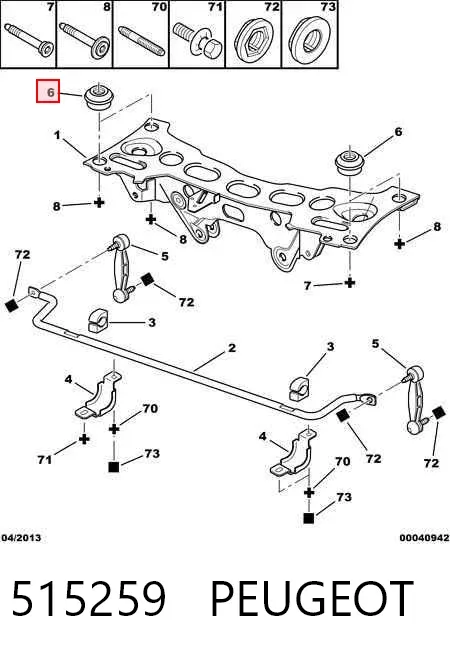 Silentblock trasero 515259 Peugeot/Citroen