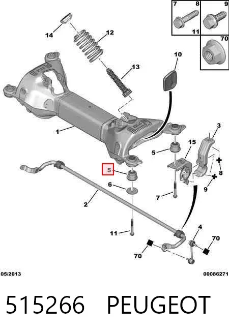 Silentblock trasero 515266 Peugeot/Citroen