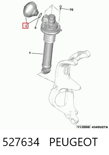 Esfera de la suspensión delantera 527634 Peugeot/Citroen