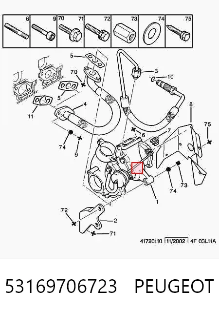 Turbocompresor 53169706723 Peugeot/Citroen