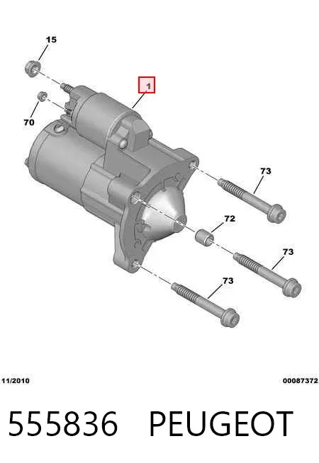 Motor de arranque 555836 Peugeot/Citroen