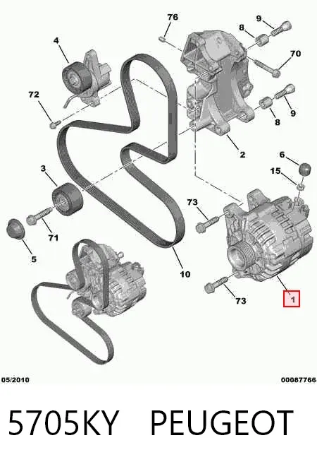 Alternador 5705KY Peugeot/Citroen