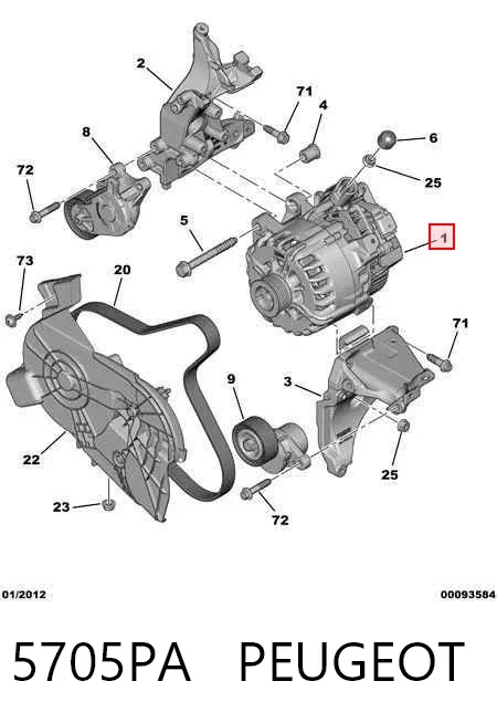 Alternador 5705PA Peugeot/Citroen