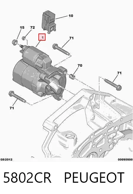 Motor de arranque 5802CR Peugeot/Citroen