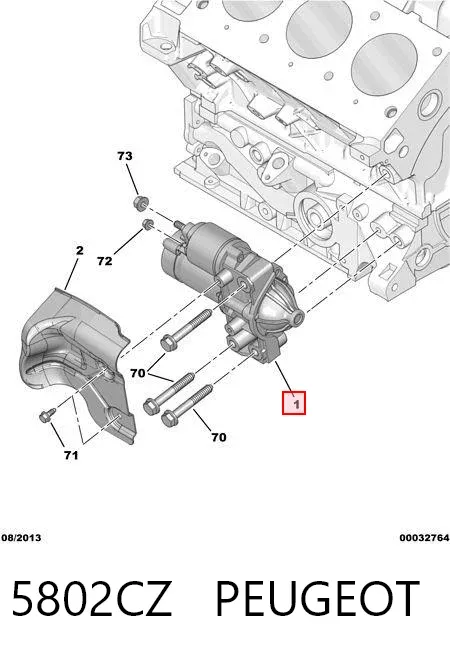 Motor de arranque 5802CZ Peugeot/Citroen