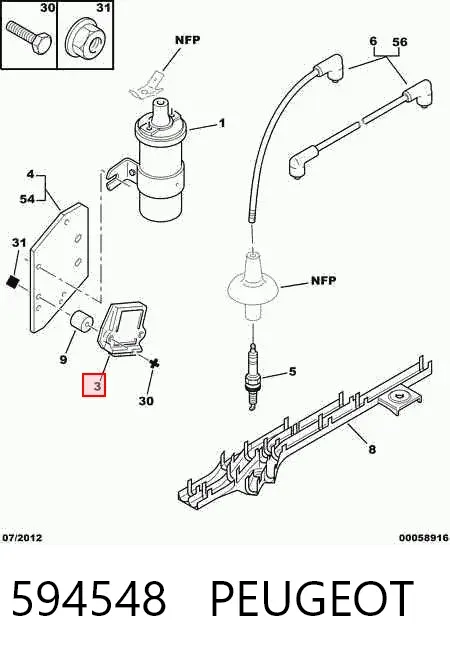 Modulo de encendido 594548 Peugeot/Citroen
