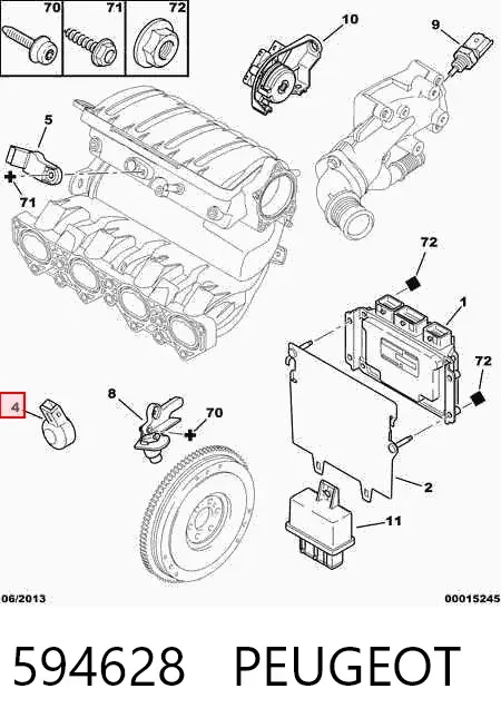 Sensor de detonacion 594628 Peugeot/Citroen