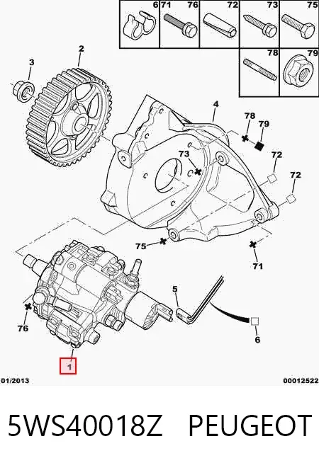 Bomba inyectora 5WS40018Z Peugeot/Citroen