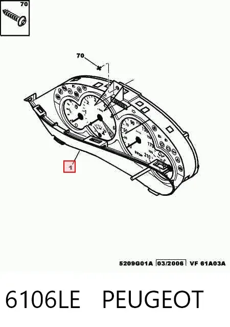 Cuadro instrumentos 6106LE Peugeot/Citroen